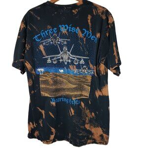 World Trade Center Pentagon 911 T Shirt Large Bleach Dye Bombers Three Wise Men